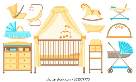 Baby Crib Toys Stock Vectors Images Vector Art Shutterstock