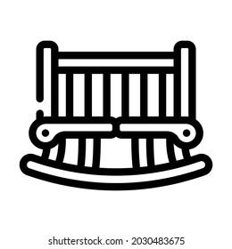 baby furniture line icon vector. baby furniture sign. isolated contour symbol black illustration