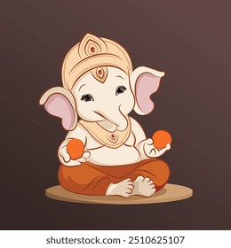 Ilustração da arte vetorial de Baby Ganesh