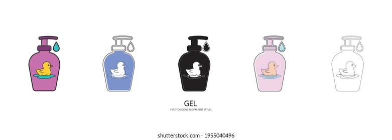 baby gel vector type icon