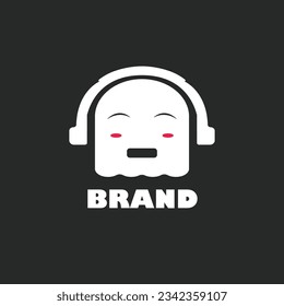 Baby Ghost With Earphones Logo