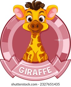 Baby Giraffe Cartoon Character illustration