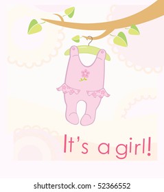 Baby girl announcement