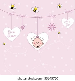 Baby girl announcement