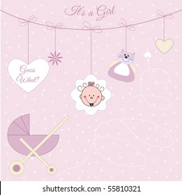 Baby girl announcement