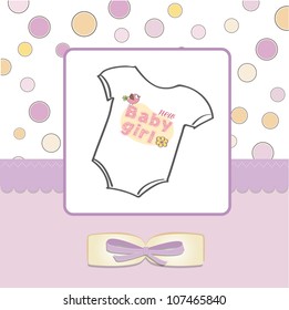 baby girl announcement card