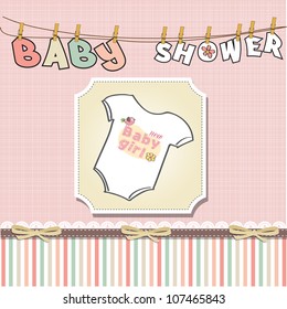 baby girl announcement card