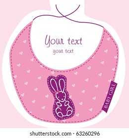 Baby girl announcement card