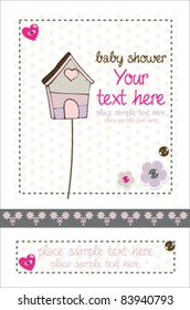 baby girl announcement card