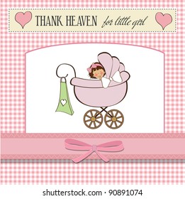 baby girl announcement card