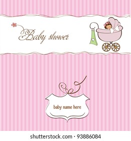 baby girl announcement card