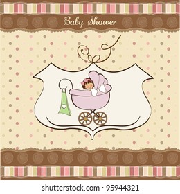 baby girl announcement card