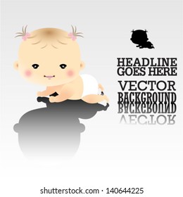 baby girl announcement card. baby shower invitation
