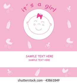 Baby girl arrival announcement