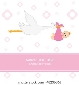 Baby girl arrival announcement