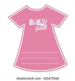 Baby girl  arrival card