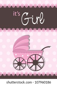 baby girl arrival card