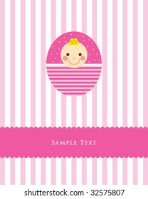 baby girl arrival card