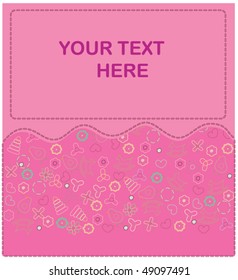 baby girl arrival card