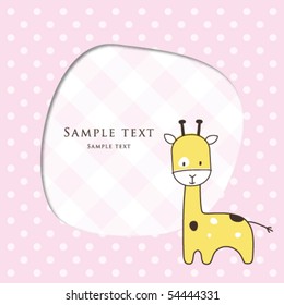 Baby girl arrival card