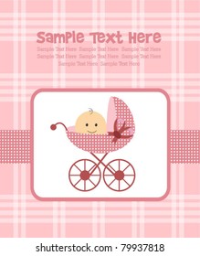 baby girl arrival card