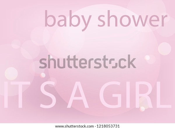 Baby Girl Birth Announcementbaby Shower Card Stock Vector Royalty