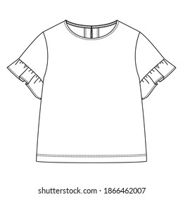 Baby Or Girl Blouse Template Design,summer Tshirt ,trend Fashion