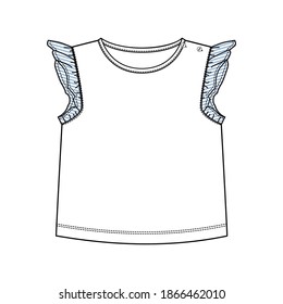 baby or girl blouse template design,summer tshirt ,trend fashion