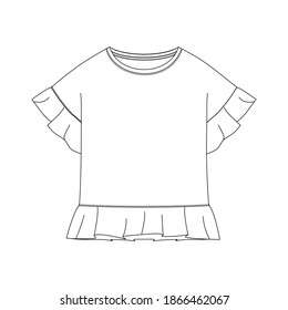 baby or girl blouse template design,summer tshirt ,trend fashion
