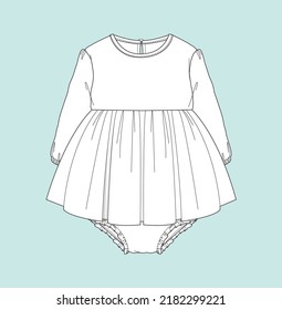 Vestido de traje de niño con trajes planos de trineo con manga frita