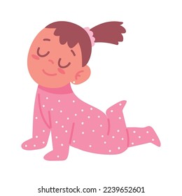 baby girl in bodysuit icon isolated