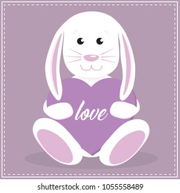 Baby Girl Bunny Rabbit Easter Baby Shower Valentines Day Love