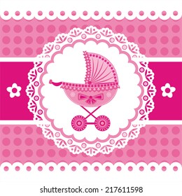 Baby girl card vector illustration