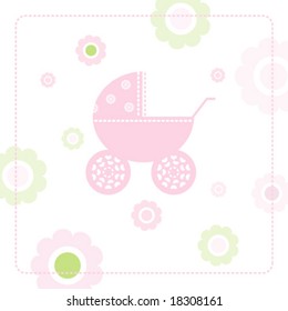 Baby girl carriage