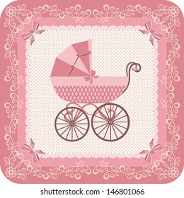 vintage style baby carriage