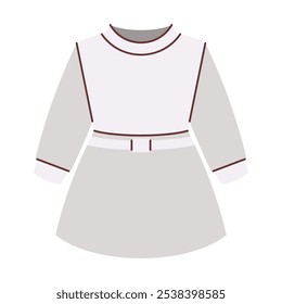 Baby Girl Clothing Illustration Flat Design Style