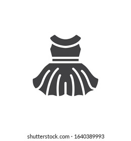 Baby girl dress vector icon. filled flat sign for mobile concept and web design. Elegant dress glyph icon. Symbol, logo illustration. Vector graphics