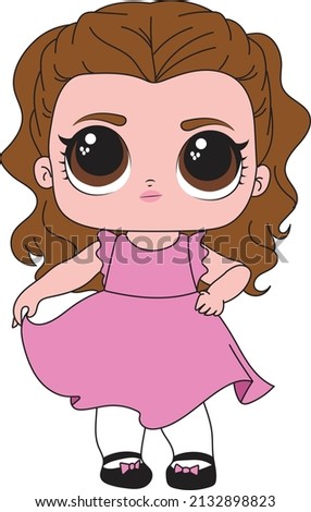 Baby girl in elegant clothes standing, girl in beautiful party dress Stock photo © 
