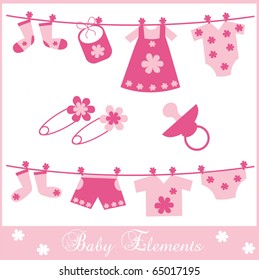 baby girl element set