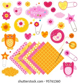 baby girl elements set