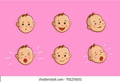 Baby Girl face emotion