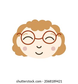 Baby girl face icon design. Vector illustration.
