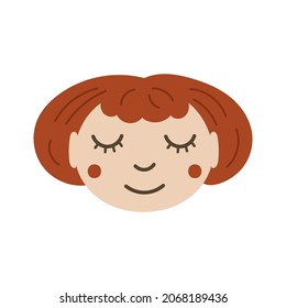 Baby girl face icon design. Vector illustration.