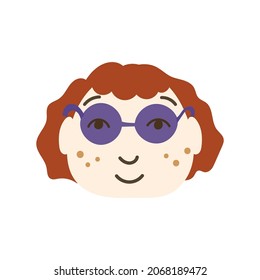 Baby girl face icon design. Vector illustration.