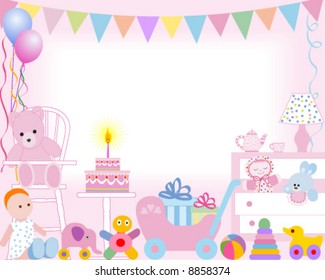 Baby girl first birthday