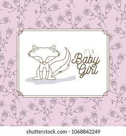 its a baby girl frame with fox