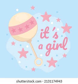 baby, its a girl greeting card