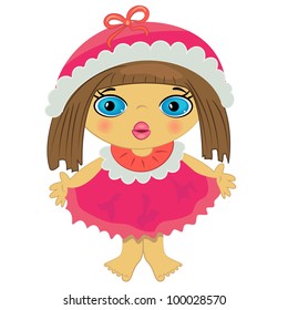 baby girl icon. cartoon little child illustration