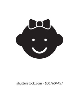 baby girl icon glyph