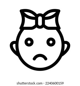 baby girl icon or logo isolated sign symbol vector illustration - high quality black style vector icons
